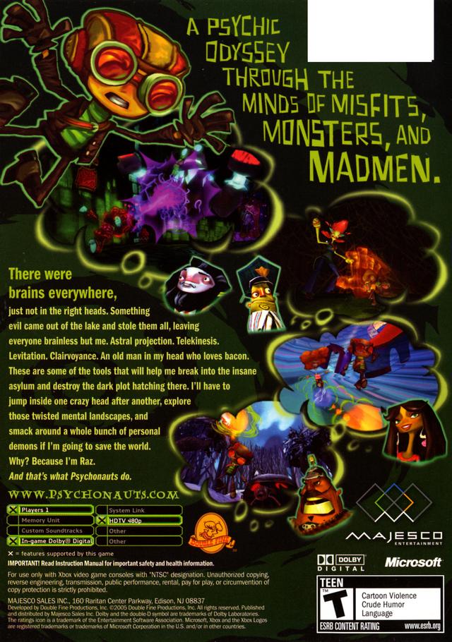 Psychonauts - Xbox Video Games Majesco   