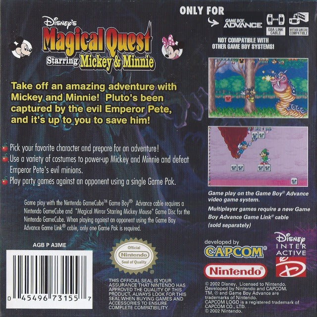 Disney's Magical Quest Starring Mickey & Minnie - (GBA) Game Boy Advance [Pre-Owned] Video Games Nintendo   