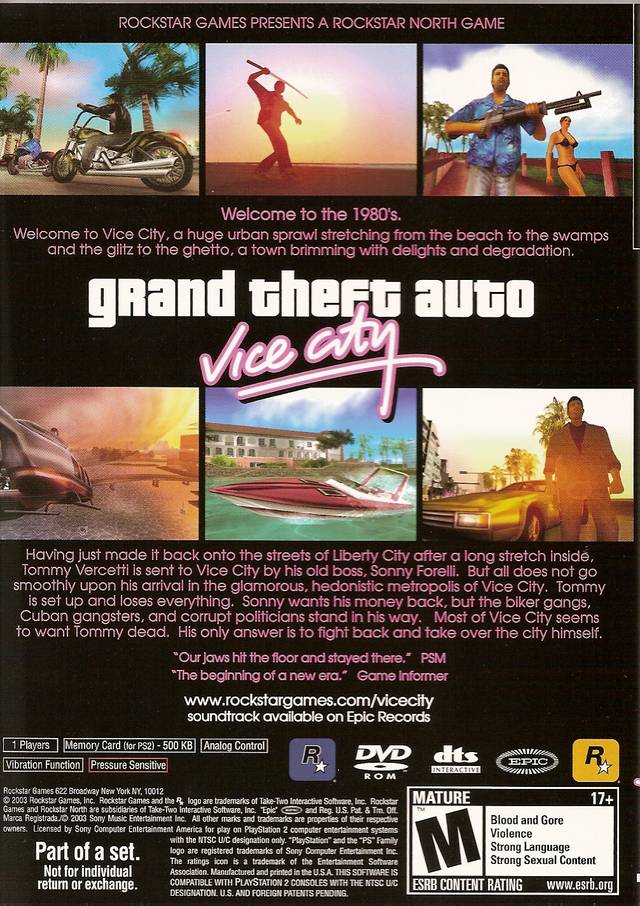 Grand Theft Auto: Vice City (Greatest Hits) - (PS2) PlayStation 2 [Pre-Owned] Video Games Rockstar Games   