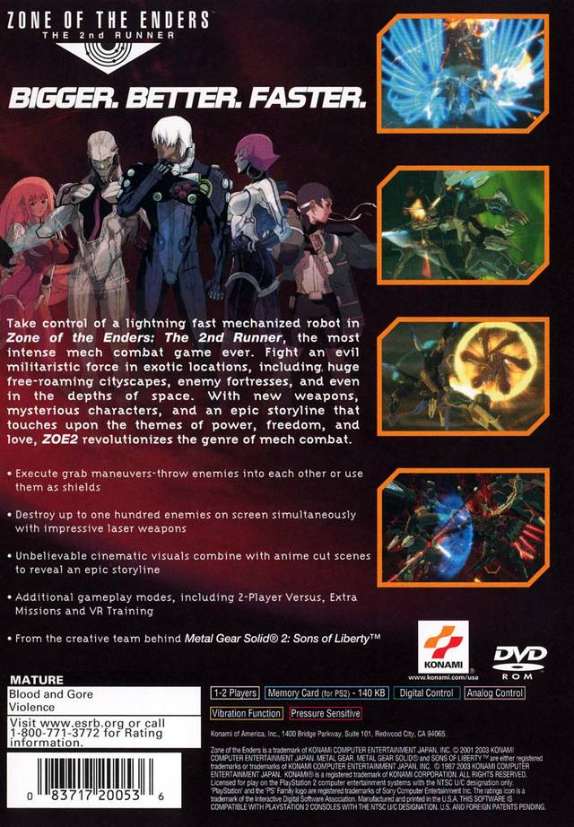 Zone of the Enders: The 2nd Runner - (PS2) PlayStation 2 [Pre-Owned] Video Games Konami   