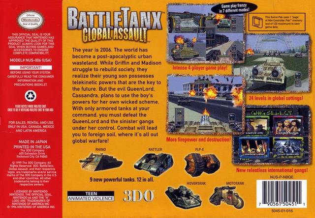 BattleTanx: Global Assault - (N64) Nintendo 64 Video Games 3DO   