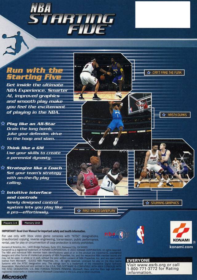 NBA Starting Five - (XB) Xbox Video Games Konami   