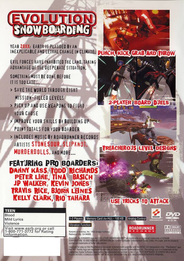 Evolution Snowboarding - PlayStation 2 Video Games Konami   