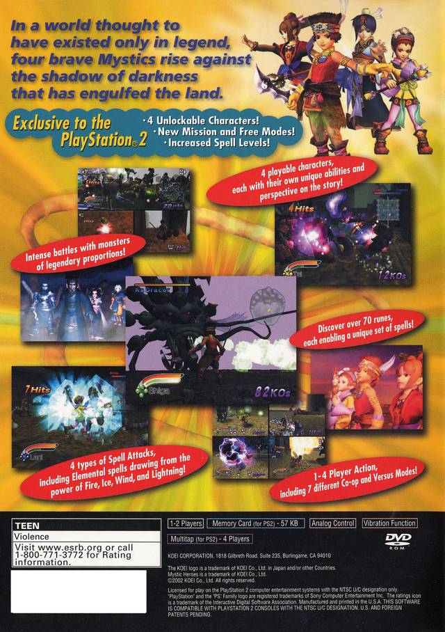 Mystic Heroes - (PS2) PlayStation 2 [Pre-Owned] Video Games Koei   