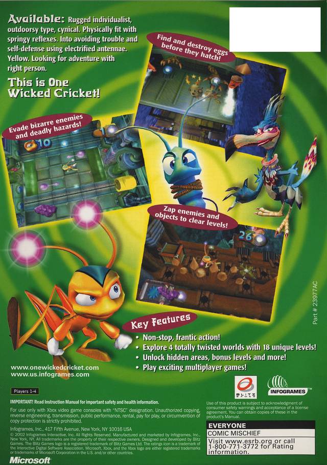 Zapper - Xbox Video Games Infogrames   