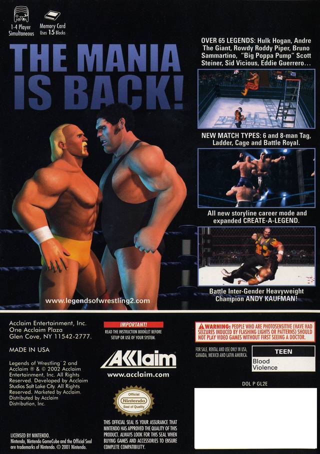 Legends of Wrestling II - (GC) GameCube [Pre-Owned] Video Games Acclaim   