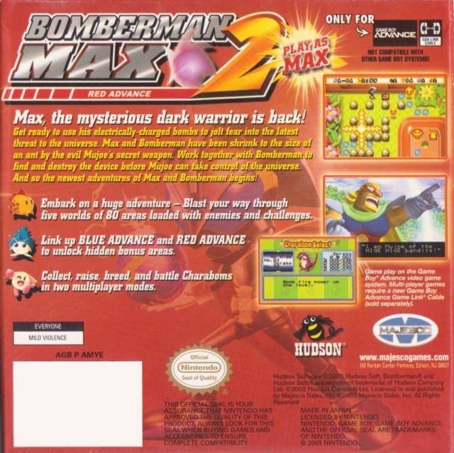 Bomberman Max 2: Red Advance - (GBA) Game Boy Advance [Pre-Owned] Video Games Majesco   