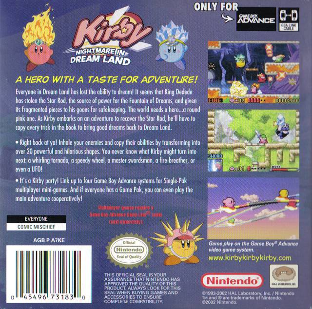Kirby: Nightmare in Dream Land - (GBA) Game Boy Advance [Pre-Owned] Video Games Nintendo   