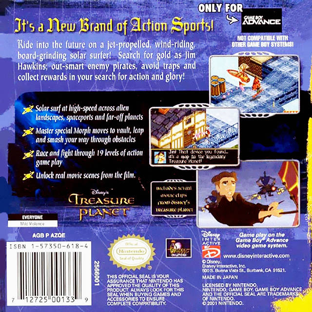 Disney's Treasure Planet - (GBA) Game Boy Advance Video Games Disney Interactive   