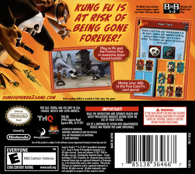 Kung Fu Panda 2 - (NDS) Nintendo DS Video Games THQ   