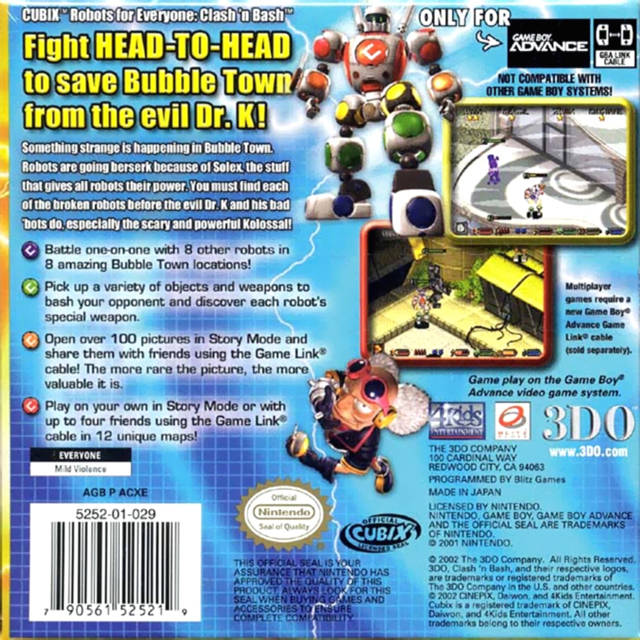 Cubix Robots for Everyone: Clash 'n Bash - (GBA) Game Boy Advance [Pre-Owned] Video Games 3DO   