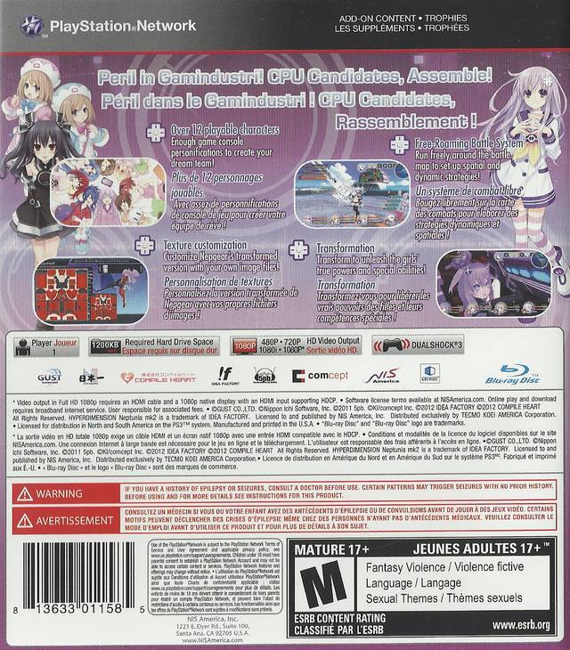 Hyperdimension Neptunia mk2 - (PS3) PlayStation 3 [Pre-Owned] Video Games NIS America   