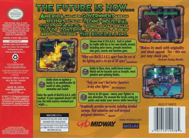 Bio FREAKS - (N64) Nintendo 64 [Pre-Owned] | J&L Game