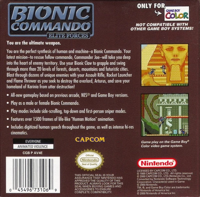 ソフト無GBC Bionic Commando:Elite Forces 海外版 Bionic Commando: Elite Forces - (GBC) Game Boy Color [Pre-Owned