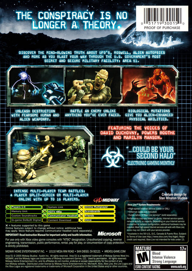 最終値下げ！！The alienist area51 箱　説明書あり Area 51 - (XB) Xbox [Pre-Owned] | J&L Game