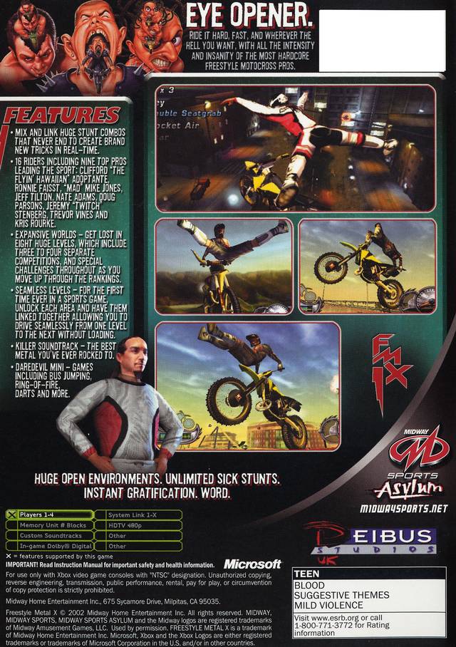 Freestyle Metal X - Xbox Video Games Midway   