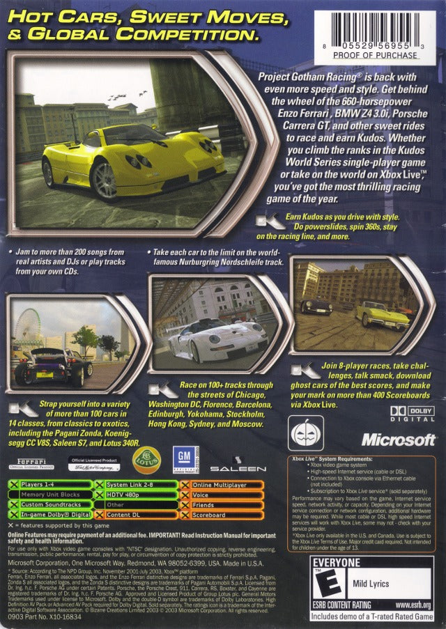 Project Gotham Racing 2 - (XB) Xbox [Pre-Owned] Video Games Microsoft Game Studios   