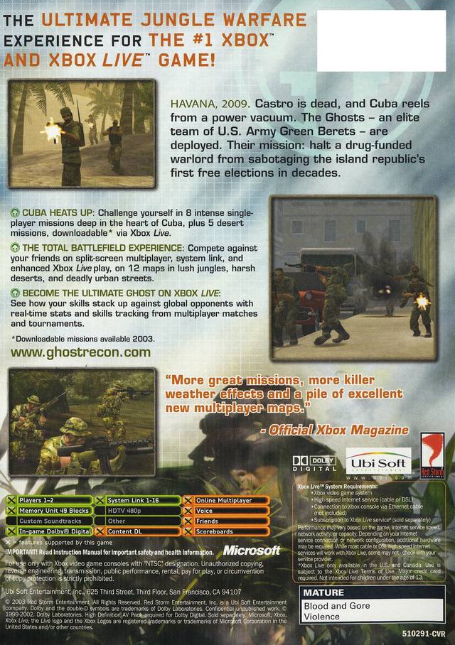 Tom Clancy's Ghost Recon: Island Thunder - (XB) Xbox [Pre-Owned] Video Games Ubisoft   