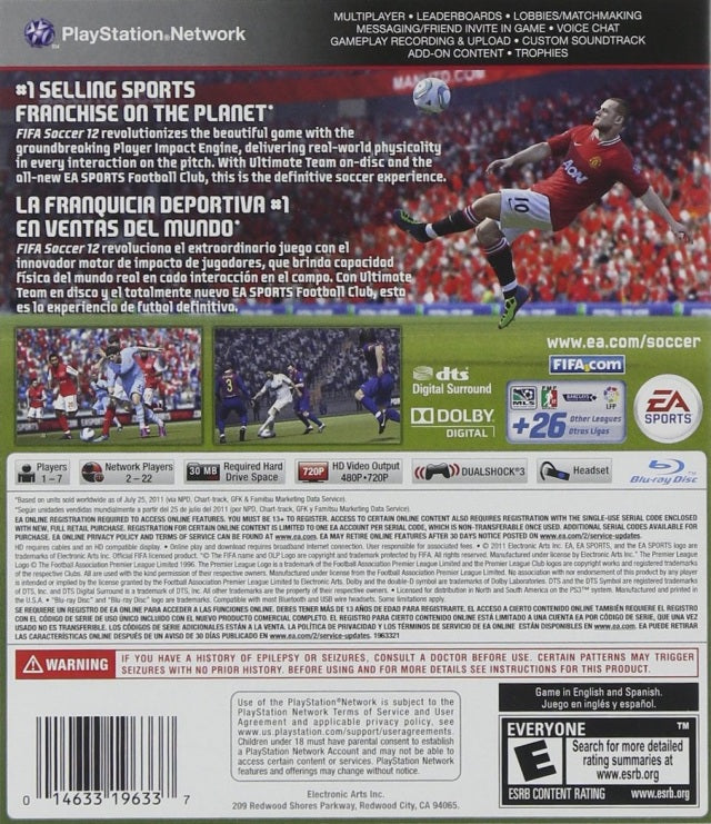 FIFA Soccer 12 - (PS3) PlayStation 3 [Pre-Owned] Video Games Electronic Arts   