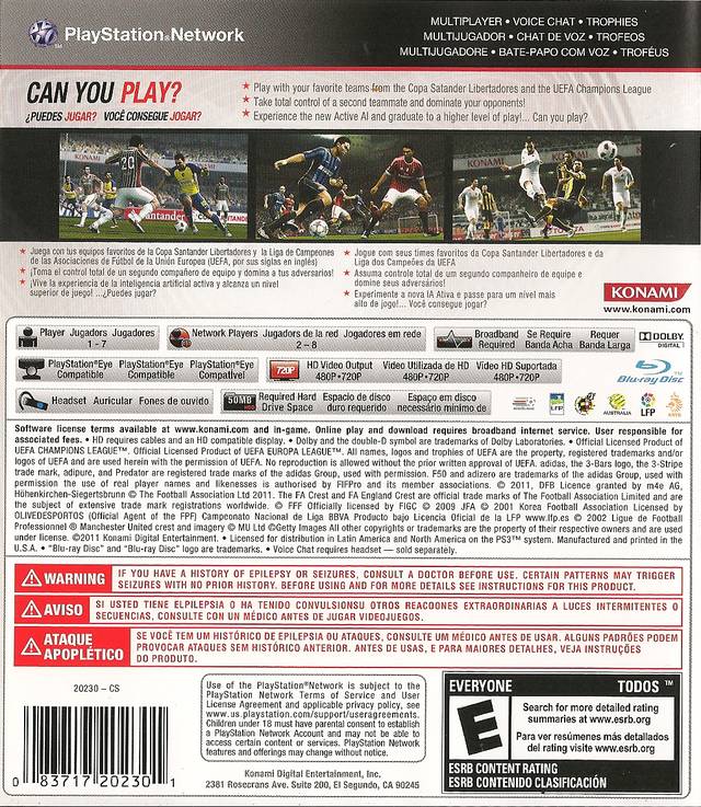 Pro Evolution Soccer 2012 - (PS3) PlayStation 3 [Pre-Owned] Video Games Konami   