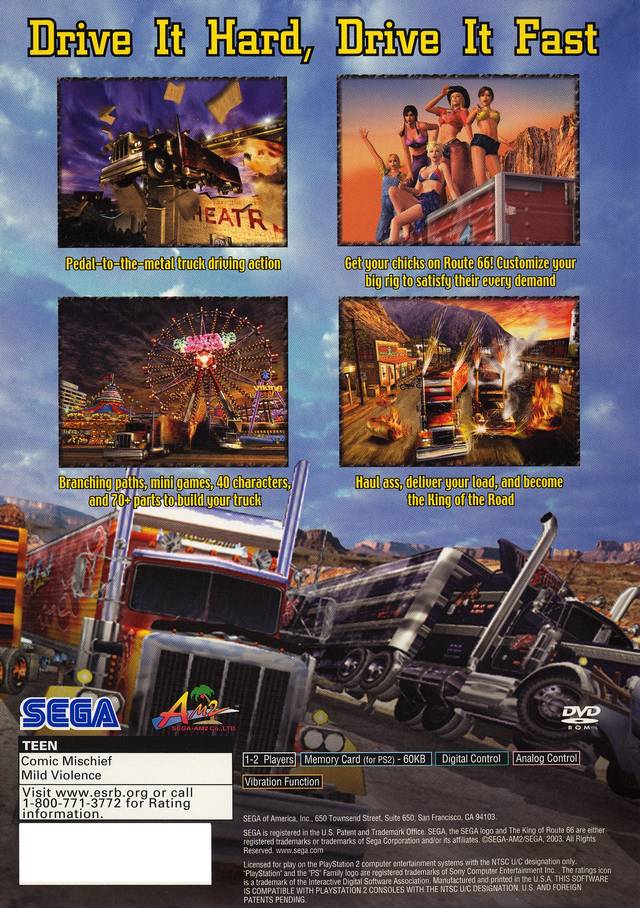The King of Route 66 - PlayStation 2 Video Games Sega   