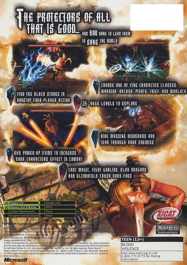 Black Stone: Magic & Steel - Xbox Video Games Xicat Interactive   