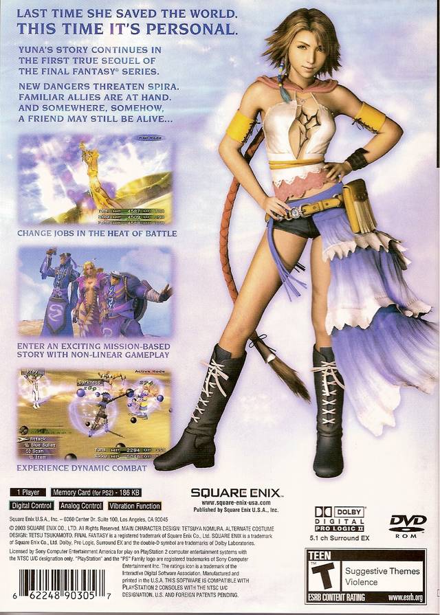 Final Fantasy X-2  (Greatest Hits) - (PS2) PlayStation 2 Video Games Square Enix   
