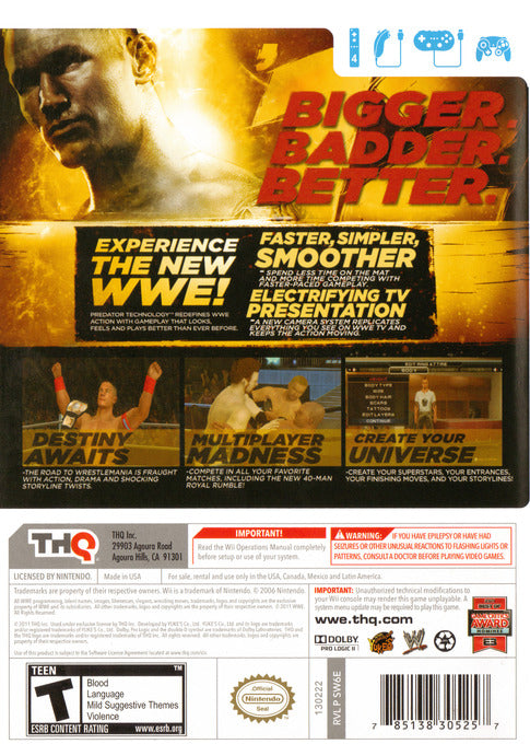 WWE '12 - Nintendo Wii [Pre-Owned] Video Games THQ   