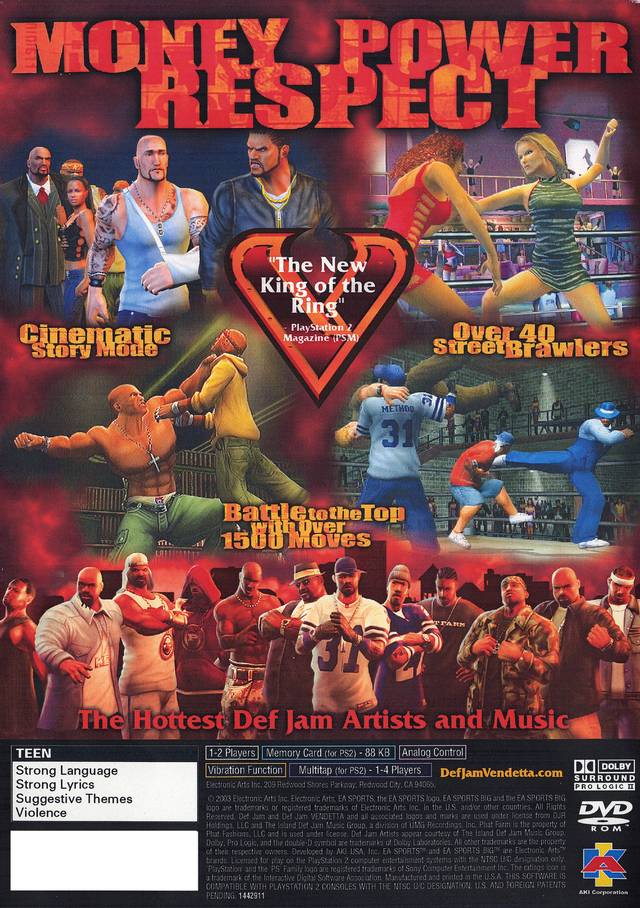 Def Jam Vendetta (Greatest Hits)  - (PS2) PlayStation 2 [Pre-Owned] Video Games EA Sports Big   