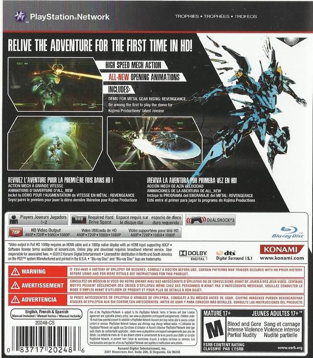 Zone of the Enders HD Collection - (PS3) PlayStation 3 Video Games Konami   