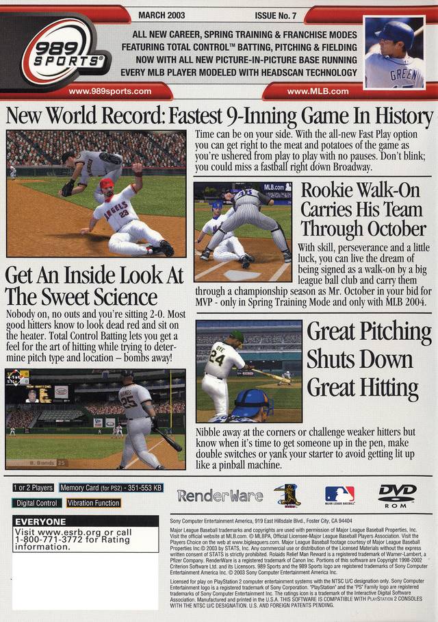 MLB 2004 - (PS2) PlayStation 2 [Pre-Owned] Video Games SCEA   