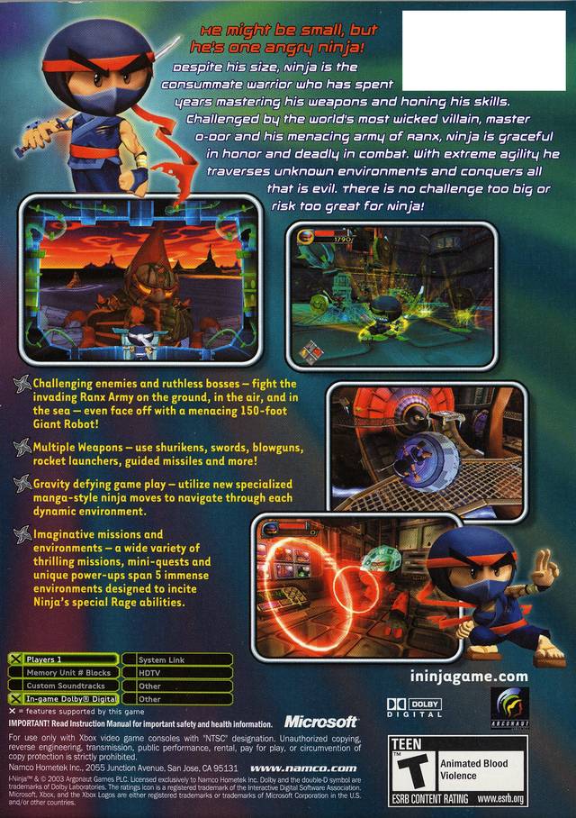 I-Ninja - (XB) Xbox Video Games Namco   