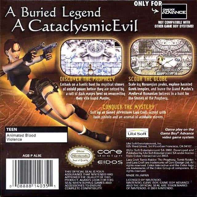 Lara Croft - Tomb Raider: The Prophecy - (GBA) Game Boy Advance [Pre-Owned] Video Games Ubisoft   