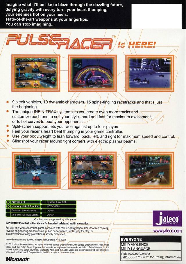 Pulse Racer - Xbox Video Games Jaleco Entertainment   