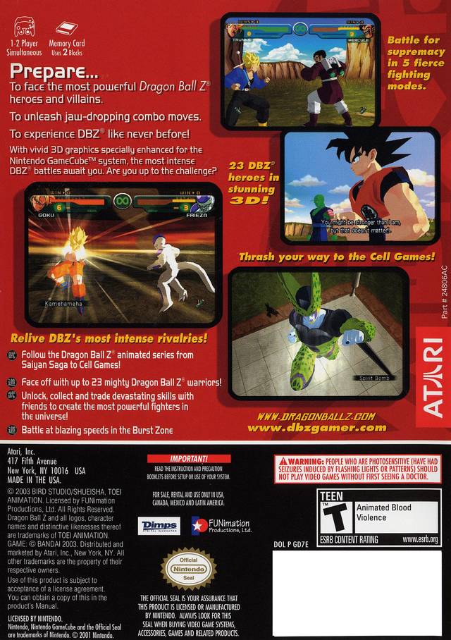 Dragon Ball Z: Budokai - (GC) GameCube [Pre-Owned] Video Games Atari SA   