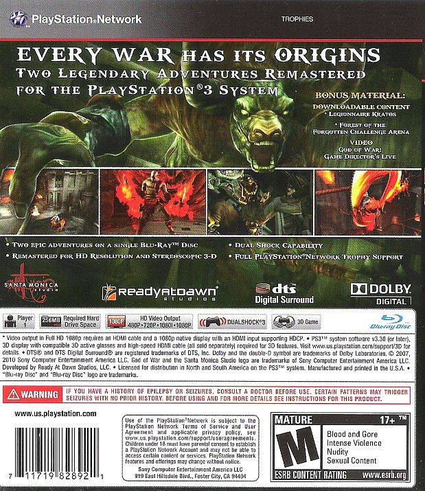 God of War: Origins Collection - (PS3) PlayStation 3 [Pre-Owned] Video Games SCEA   