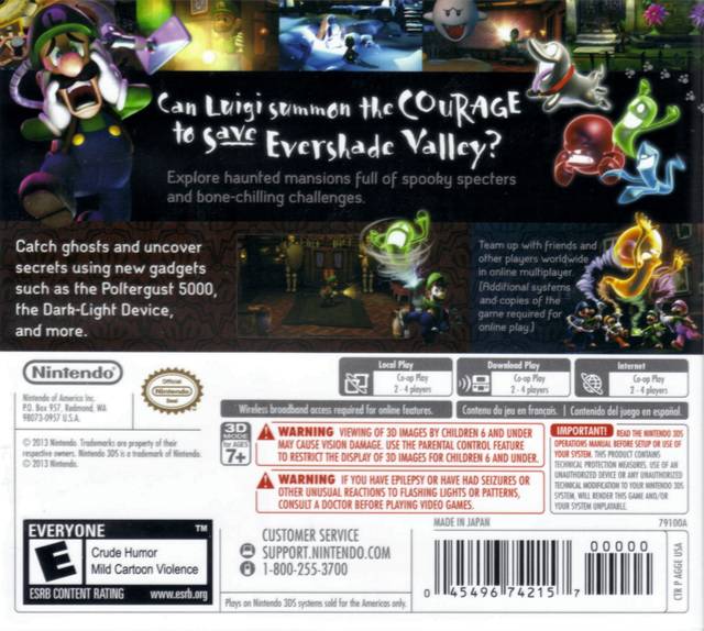 Luigi's Mansion: Dark Moon - Nintendo 3DS [Pre-Owned] | J&L Game