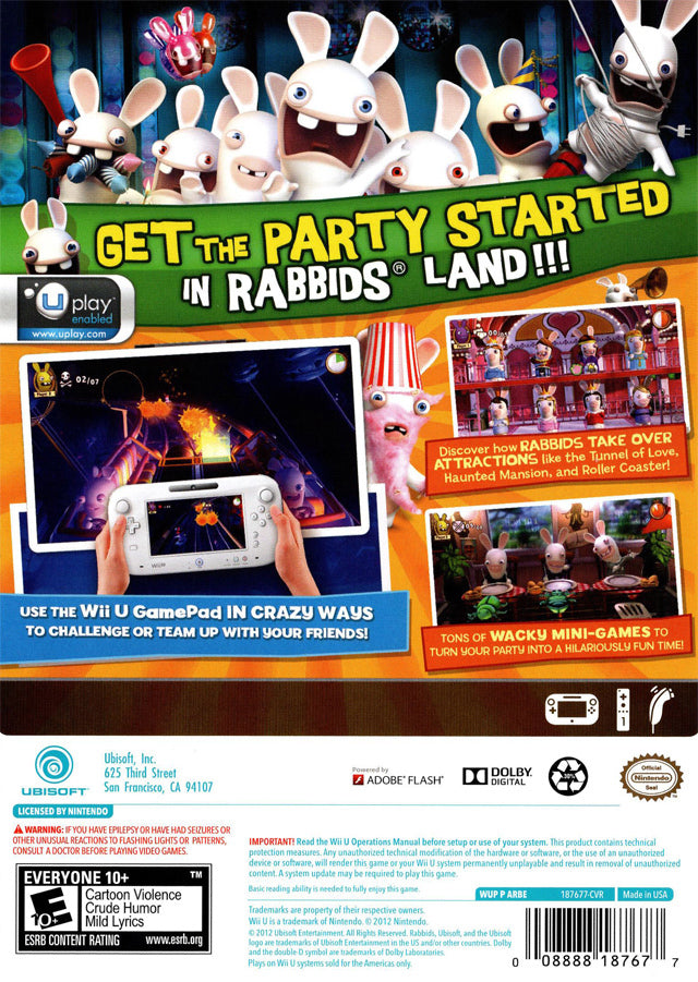 Rabbids Land - Nintendo Wii U [Pre-Owned] Video Games Ubisoft   