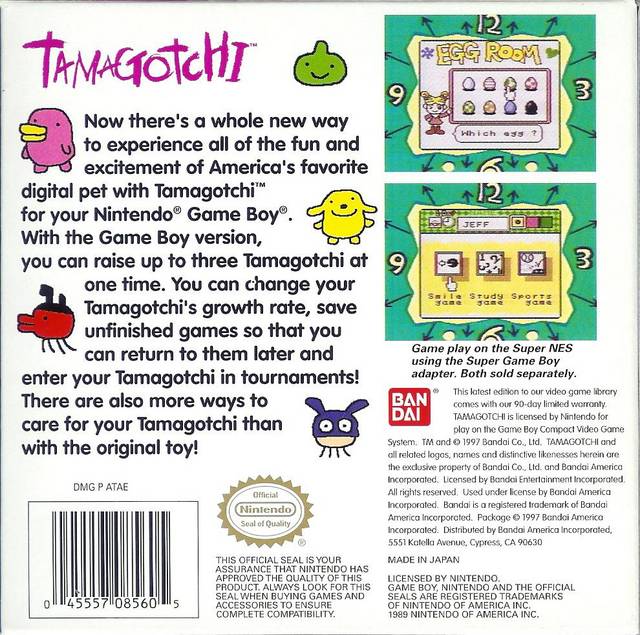 Tamagotchi - (GB) Game Boy [Pre-Owned] Video Games Bandai   