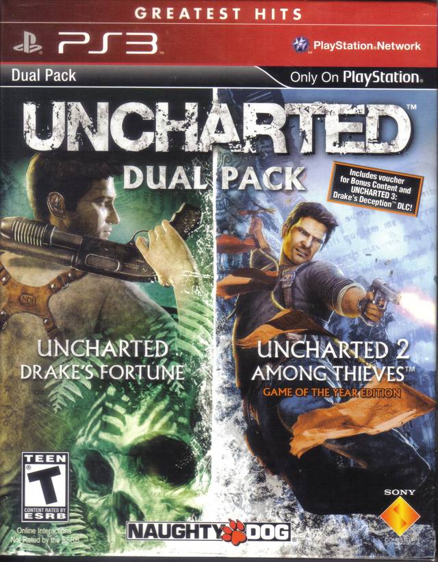 Uncharted Dual Pack (Greatest Hits) - (PS3) PlayStation 3 [Pre-Owned] Video Games SCEA   