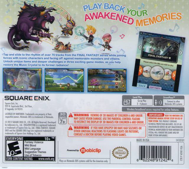 Theatrhythm Final Fantasy - Nintendo 3DS [Pre-Owned] Video Games Square Enix   