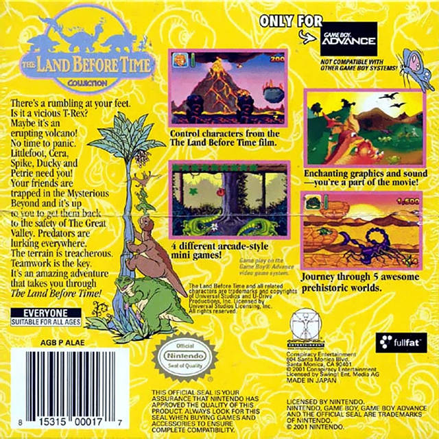 The Land Before Time Collection - (GBA) Game Boy Advance [Pre-Owned] Video Games Conspiracy Entertainment   