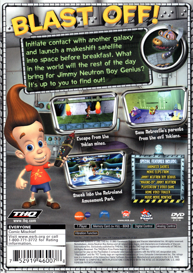 Jimmy Neutron Boy Genius - (PS2) PlayStation 2 [Pre-Owned] Video Games THQ   