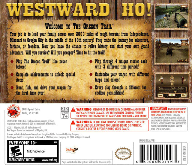 The Oregon Trail (40th Anniversary Edition) - Nintendo 3DS [Pre-Owned] Video Games Red Wagon Games   