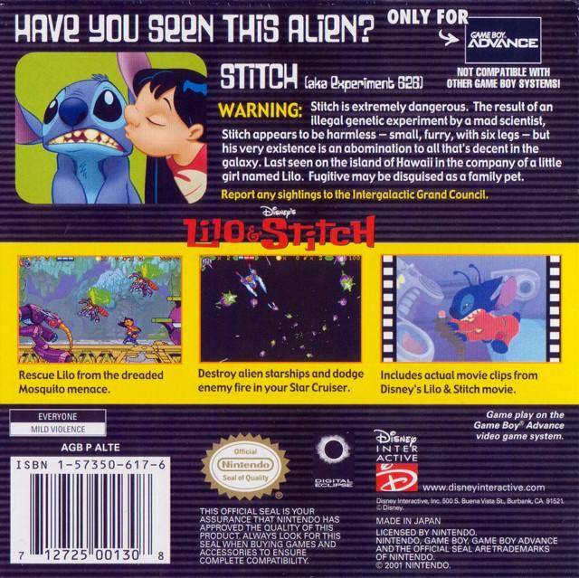 Disney's Lilo & Stitch - (GBA) Game Boy Advance [Pre-Owned] Video Games Disney Interactive   