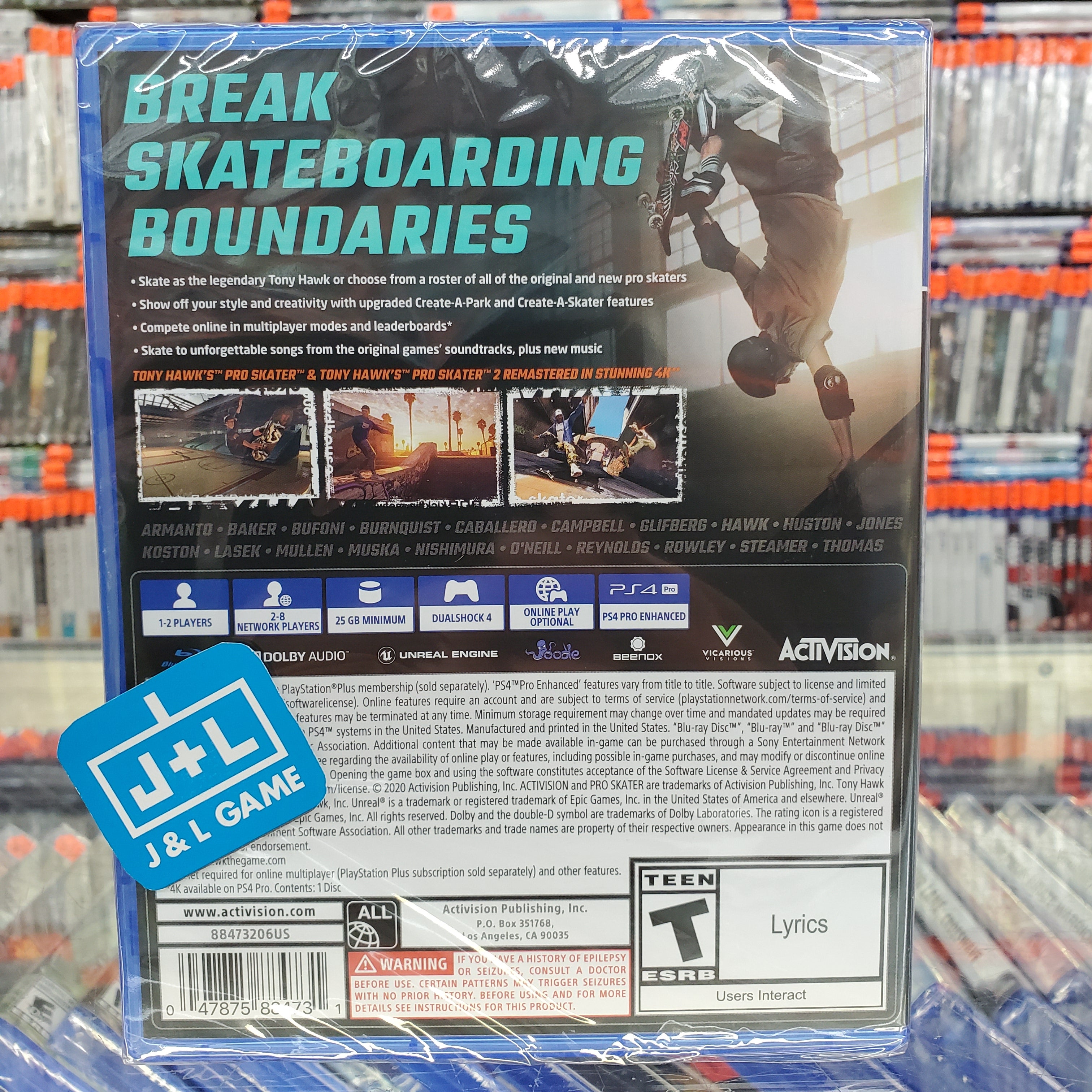 Tony Hawk's Pro Skater 1 + 2 - PlayStation 4 Video Games ACTIVISION   