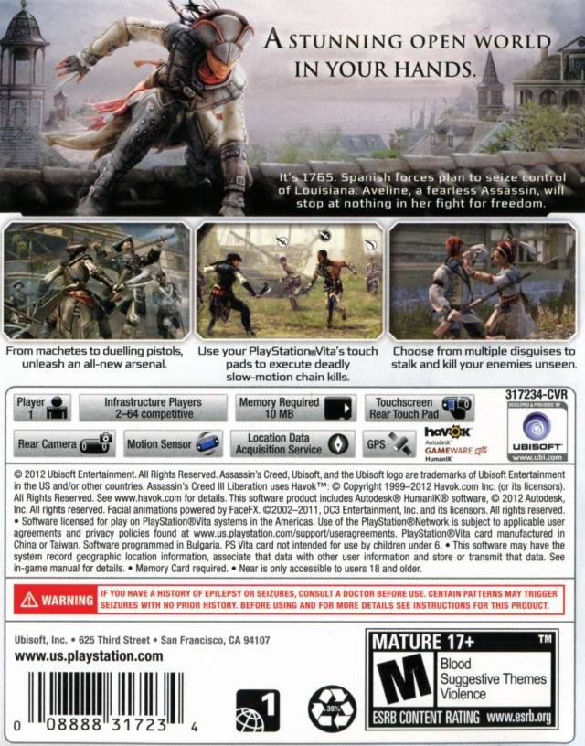 Assassin's Creed III: Liberation - (PSV) PlayStation Vita [Pre-Owned] Video Games Ubisoft   