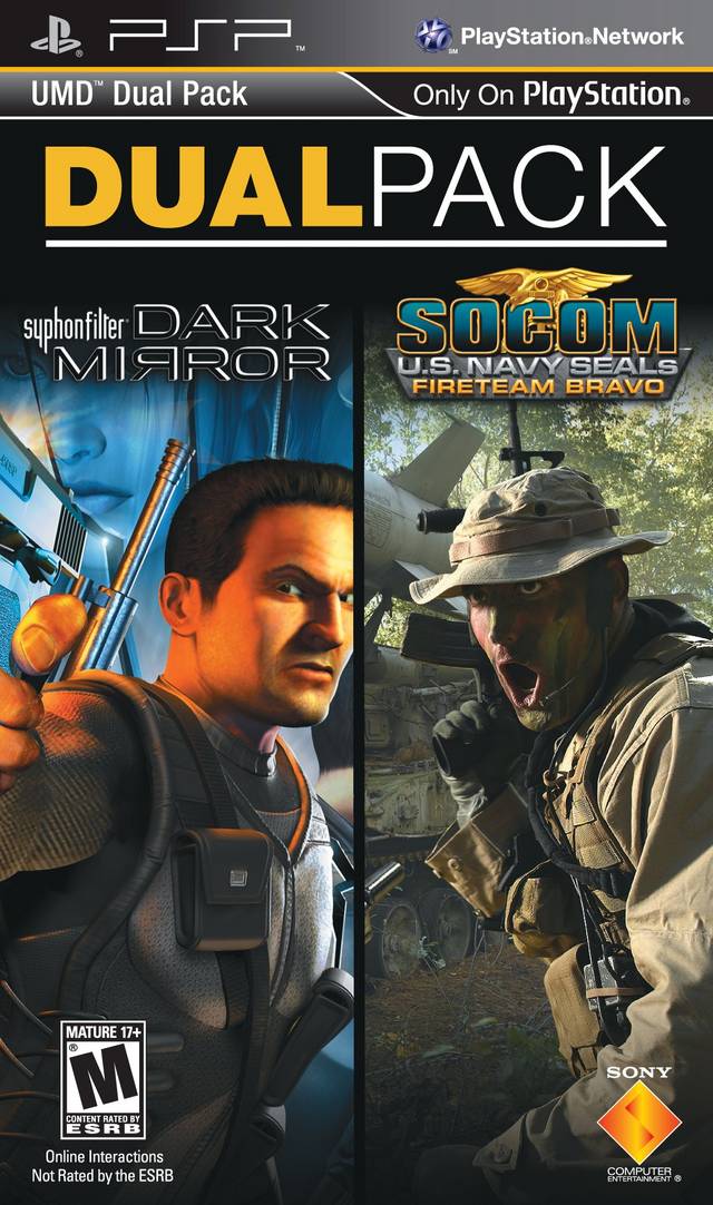 Dual Pack: Syphon Filter: Dark Mirror / SOCOM: U.S. Navy SEALs Fireteam Bravo - SONY PSP Video Games SCEA   