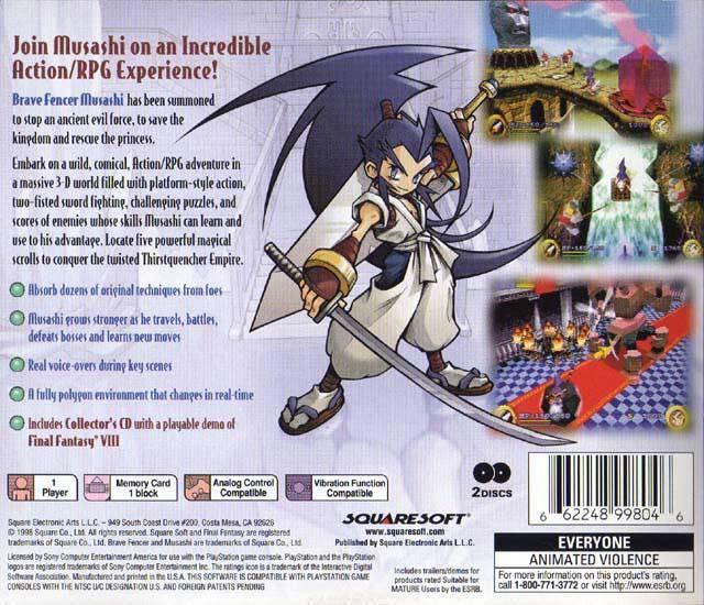 Brave Fencer Musashi - (PS1) PlayStation 1 [Pre-Owned] Video Games Square EA   