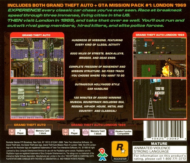 Grand Theft Auto: The Director's Cut - (PS1) PlayStation 1 [Pre-Owned] Video Games Rockstar Games   